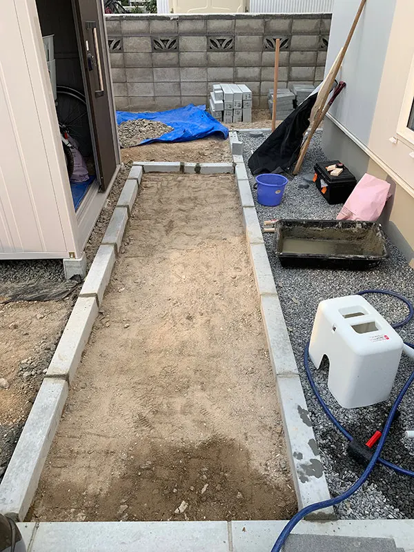 転圧はこのような感じになります